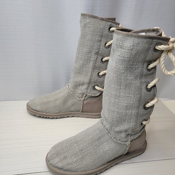 UGG Harbour Laceups in Oyster Tweed Rope Neutral Boot, 7 - Picture 6 of 13